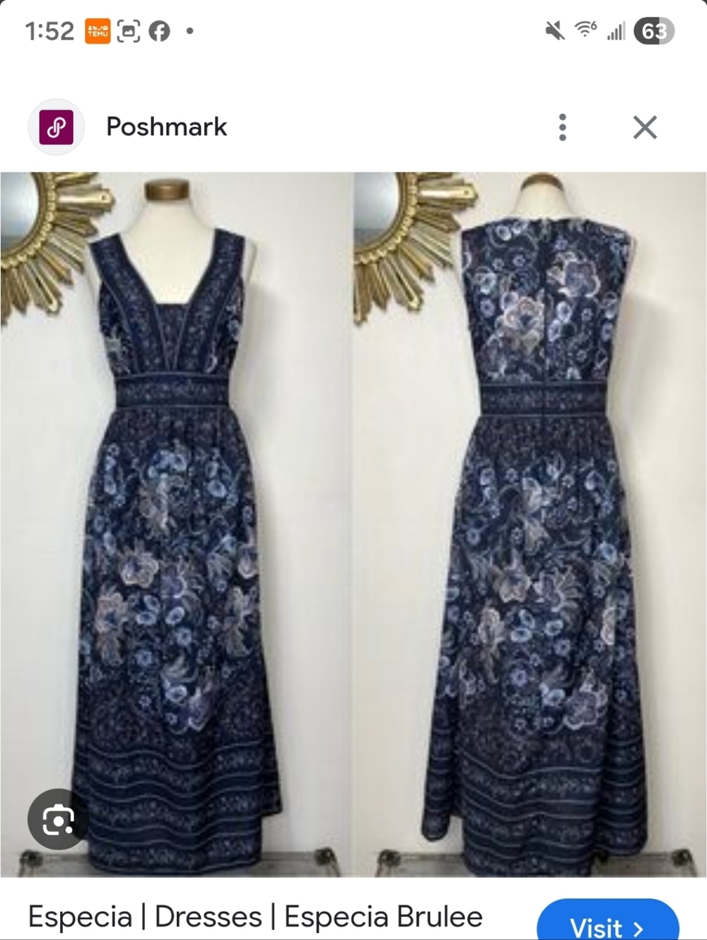 ESPECIA Floral V-Neck Dress